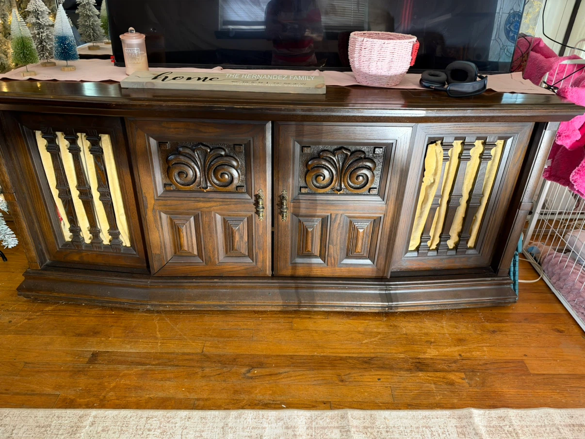 Vintage Wooden Media Console with Motorola Audio