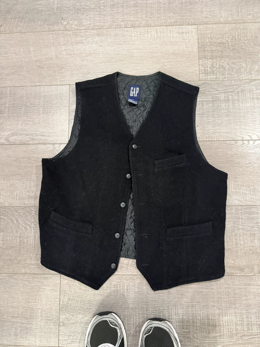 GAP Black Quilted Vest