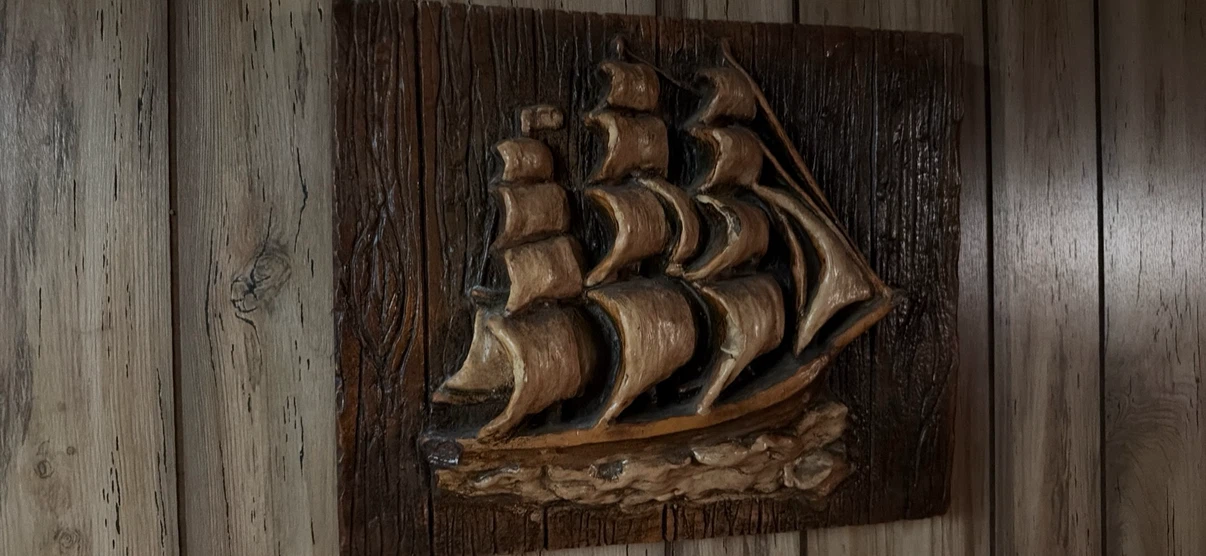 Vintage Wooden Ship Wall Art Decor