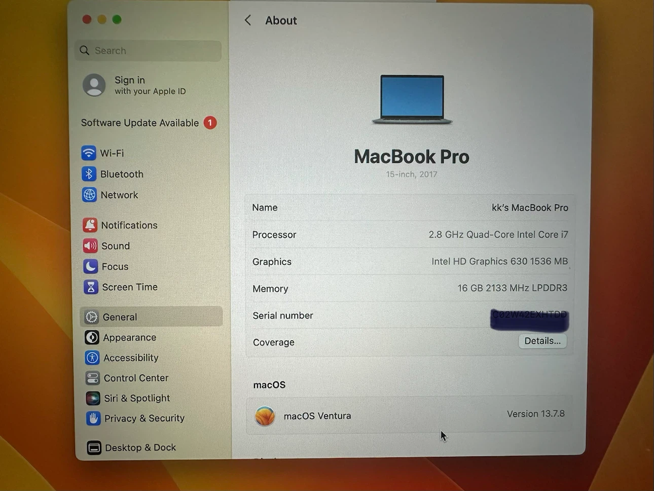 2017 Apple MacBook Pro 15-inch - photo 3