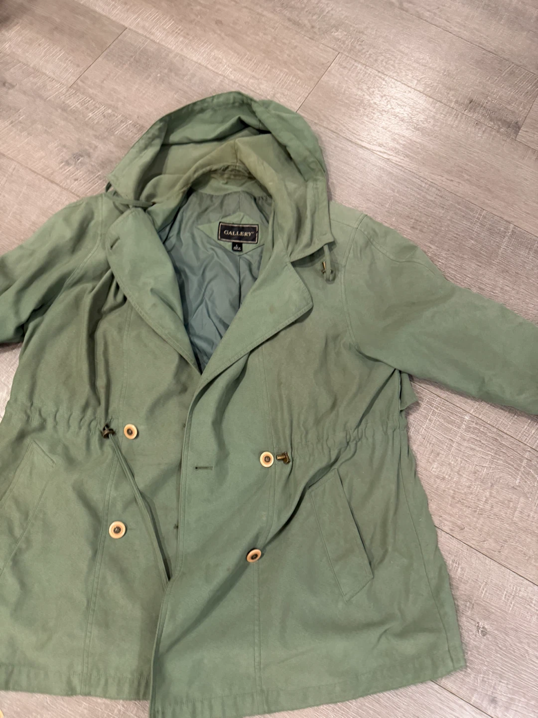 Gallery Sage Green Hooded Jacket