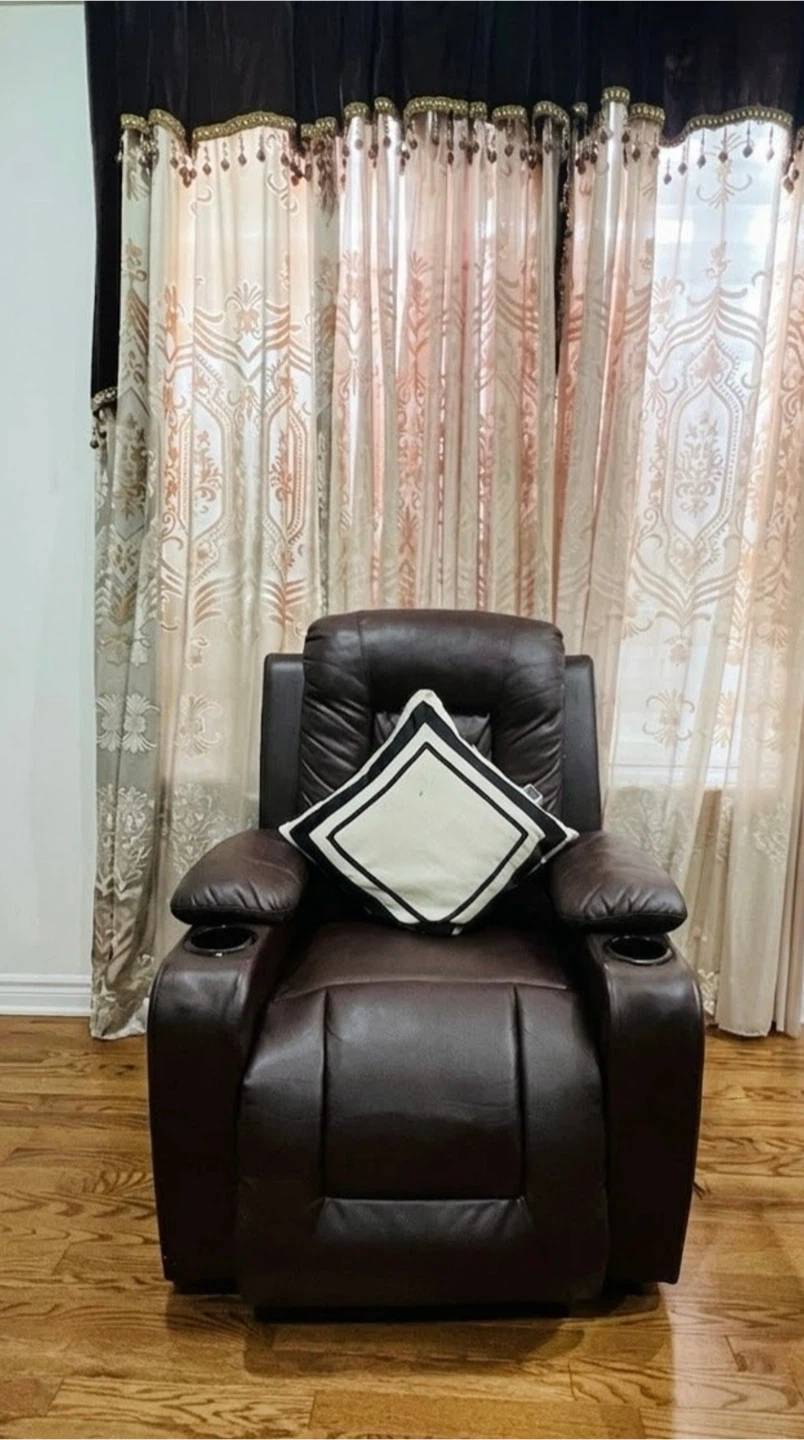 Dark Brown Leather Recliner