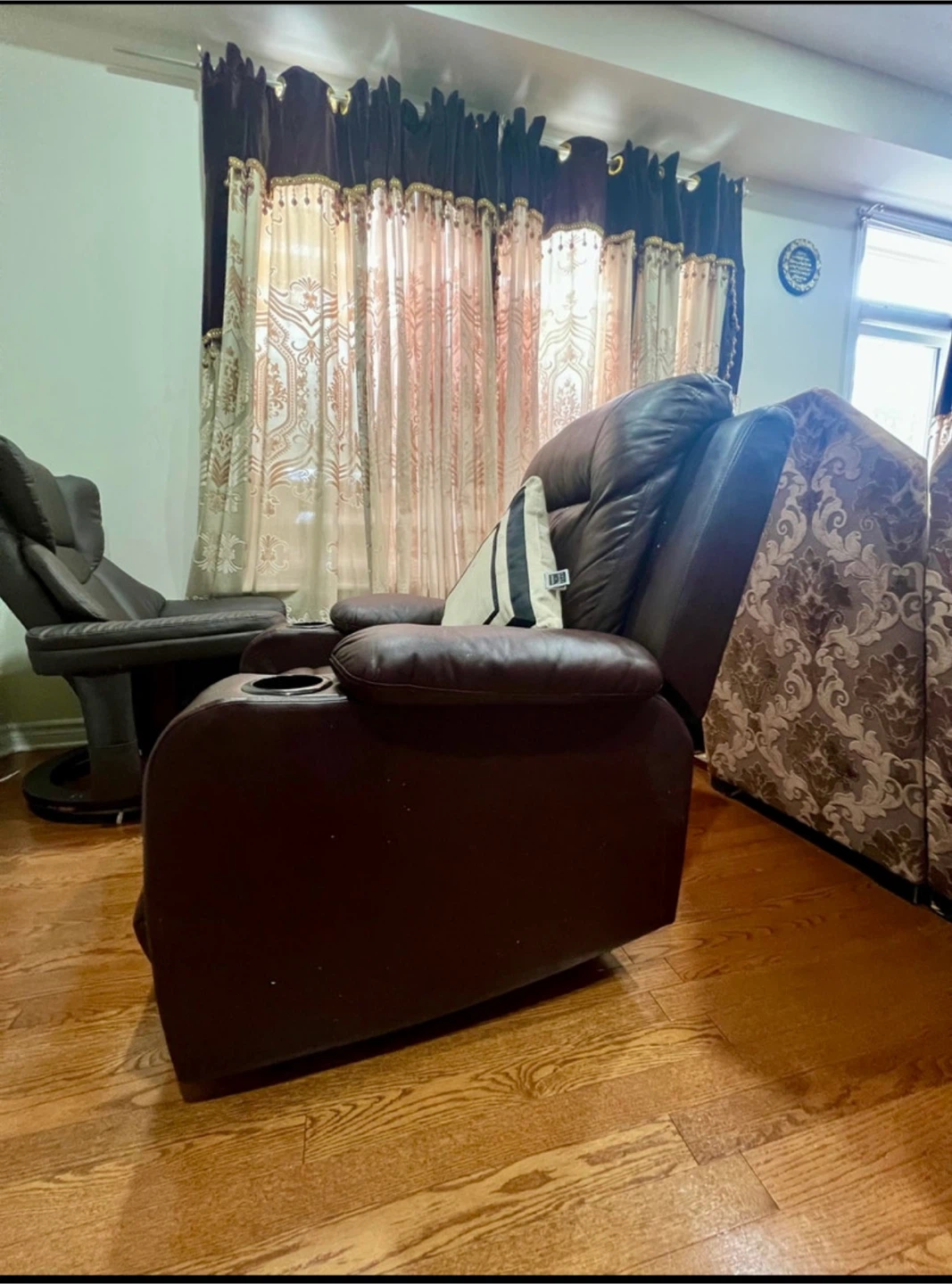 Dark Brown Leather Recliner - photo 2