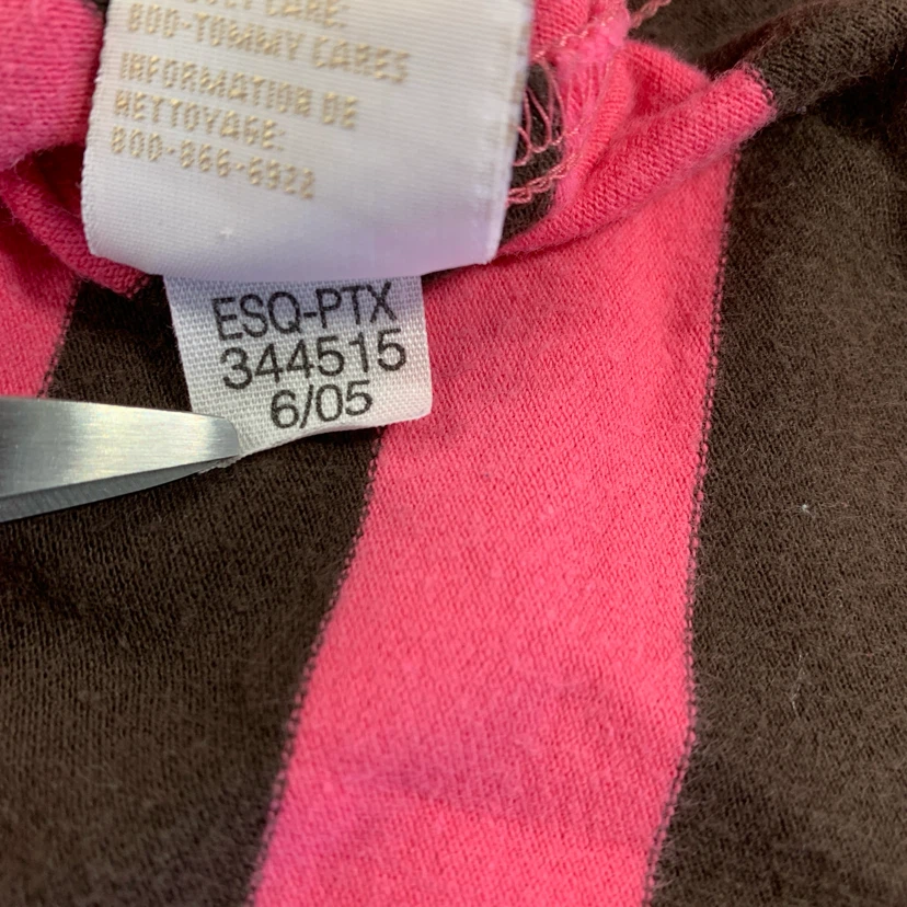 Vintage Y2K Tommy Hilfiger Pink Striped Polo Henley - photo 4