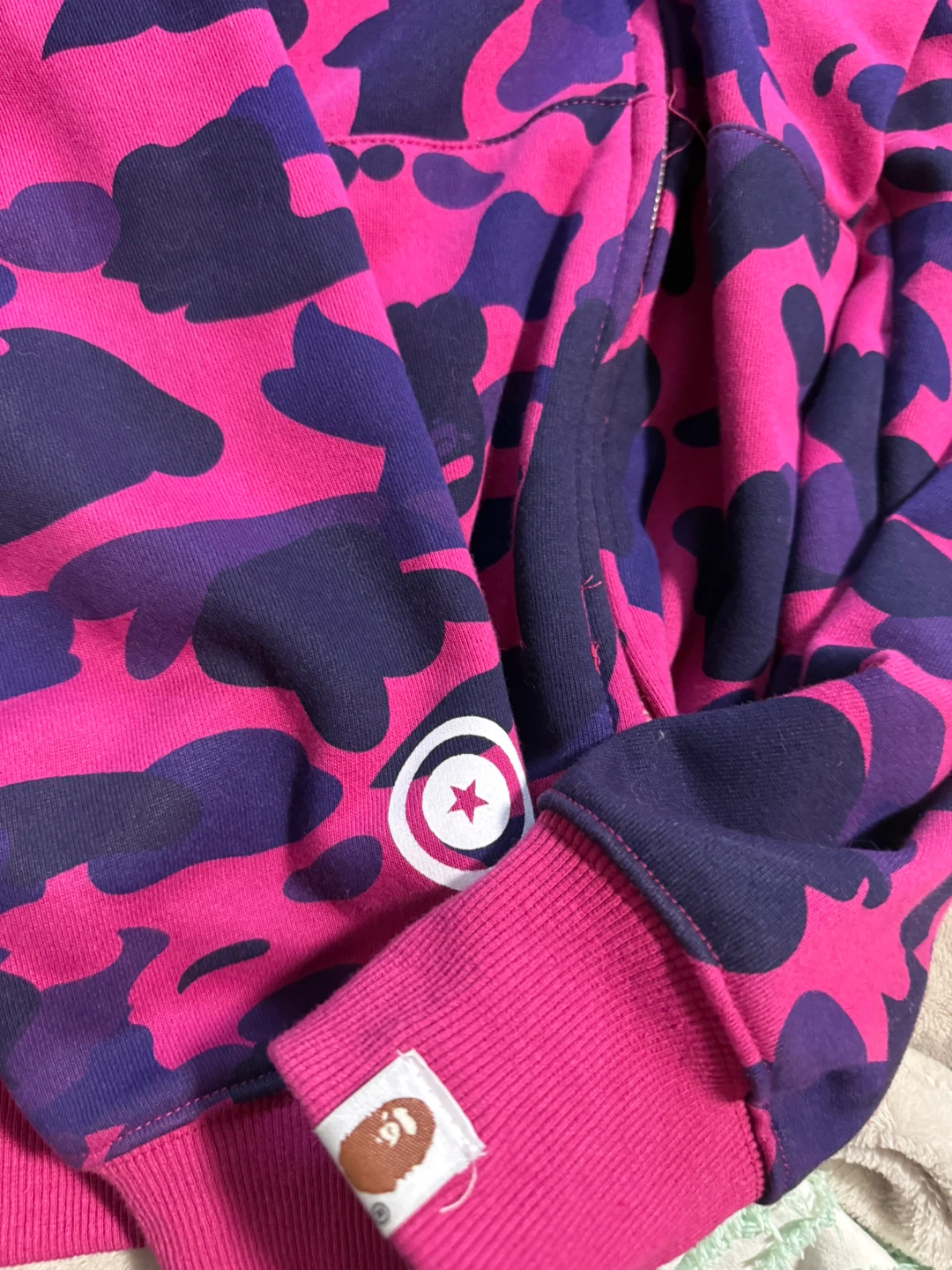 A Bathing Ape Pink Camo Shark Hoodie - photo 3