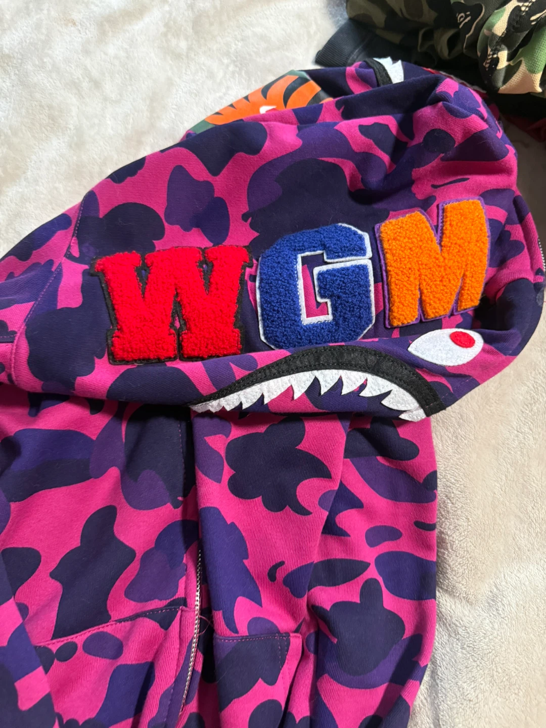 A Bathing Ape Pink Camo Shark Hoodie - photo 4