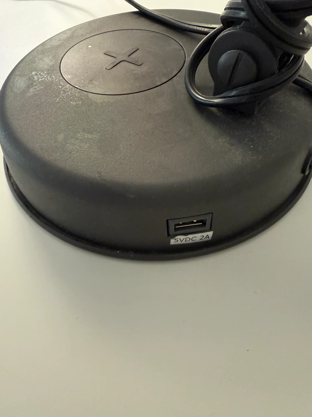 IKEA Adjustable Two Black Desk Lamps with USB Charging