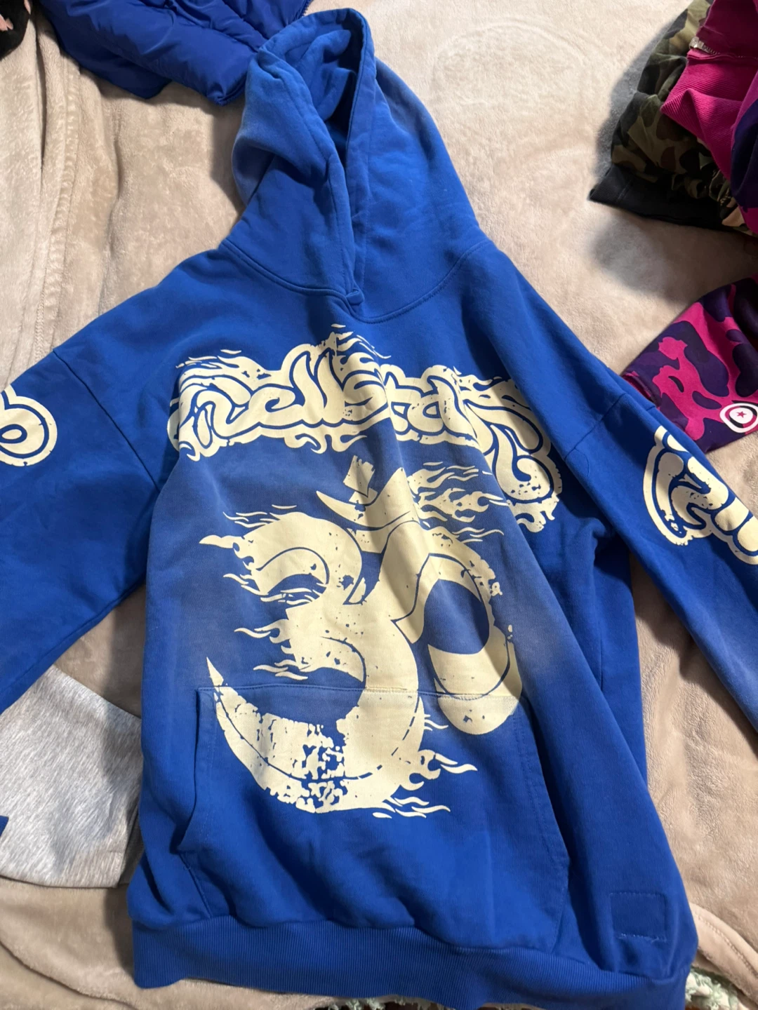 Hellstar Blue Graphic Hoodie