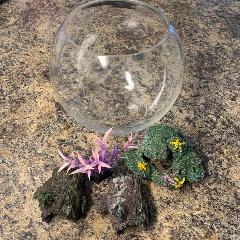 Glass Bowl + Aquarium Fish Tank Décor