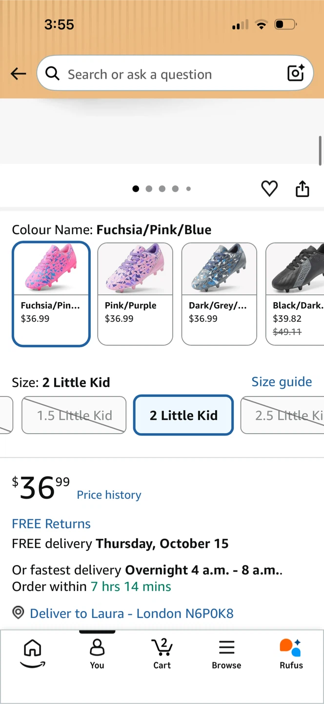 Kids soccer cleats size 10 - photo 3