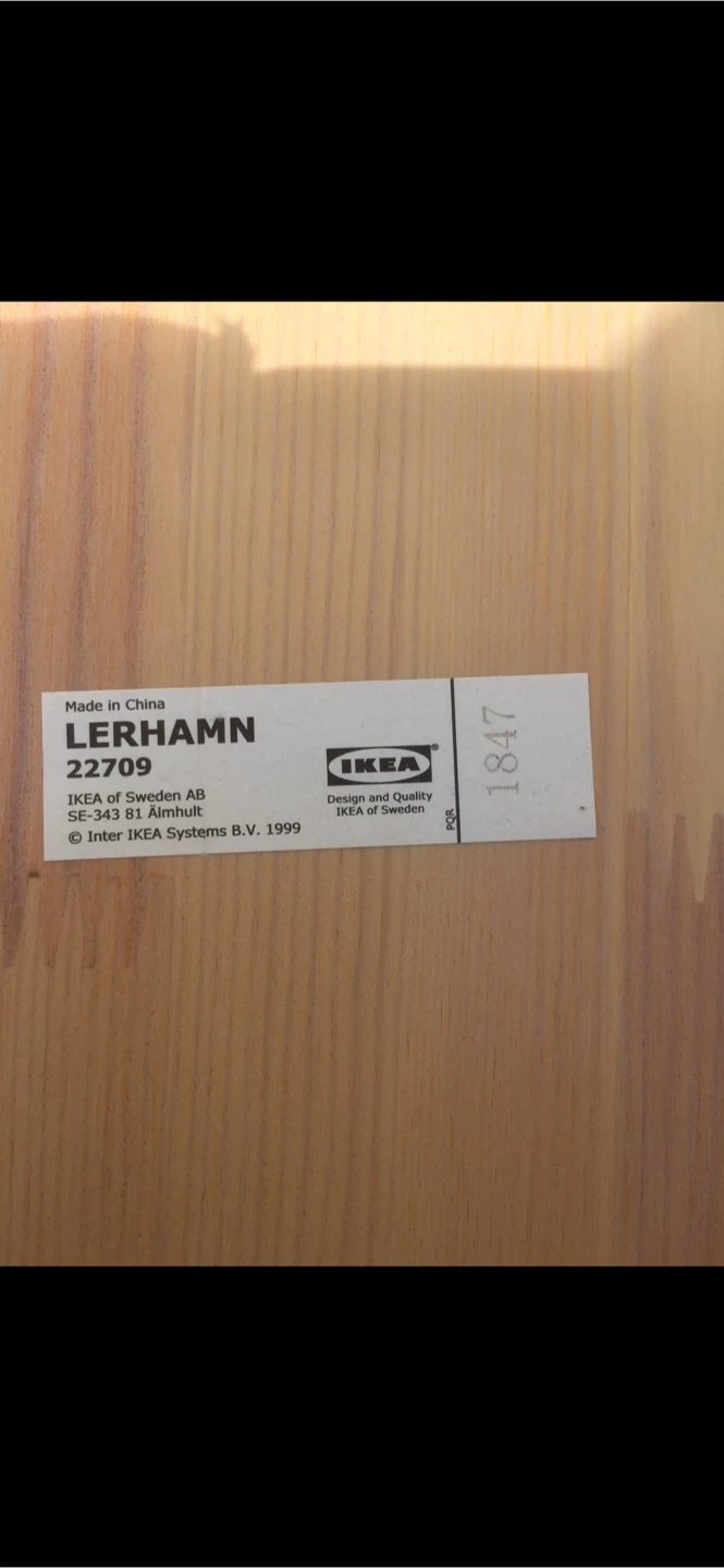 IKEA LERHAMN Black Table - photo 2