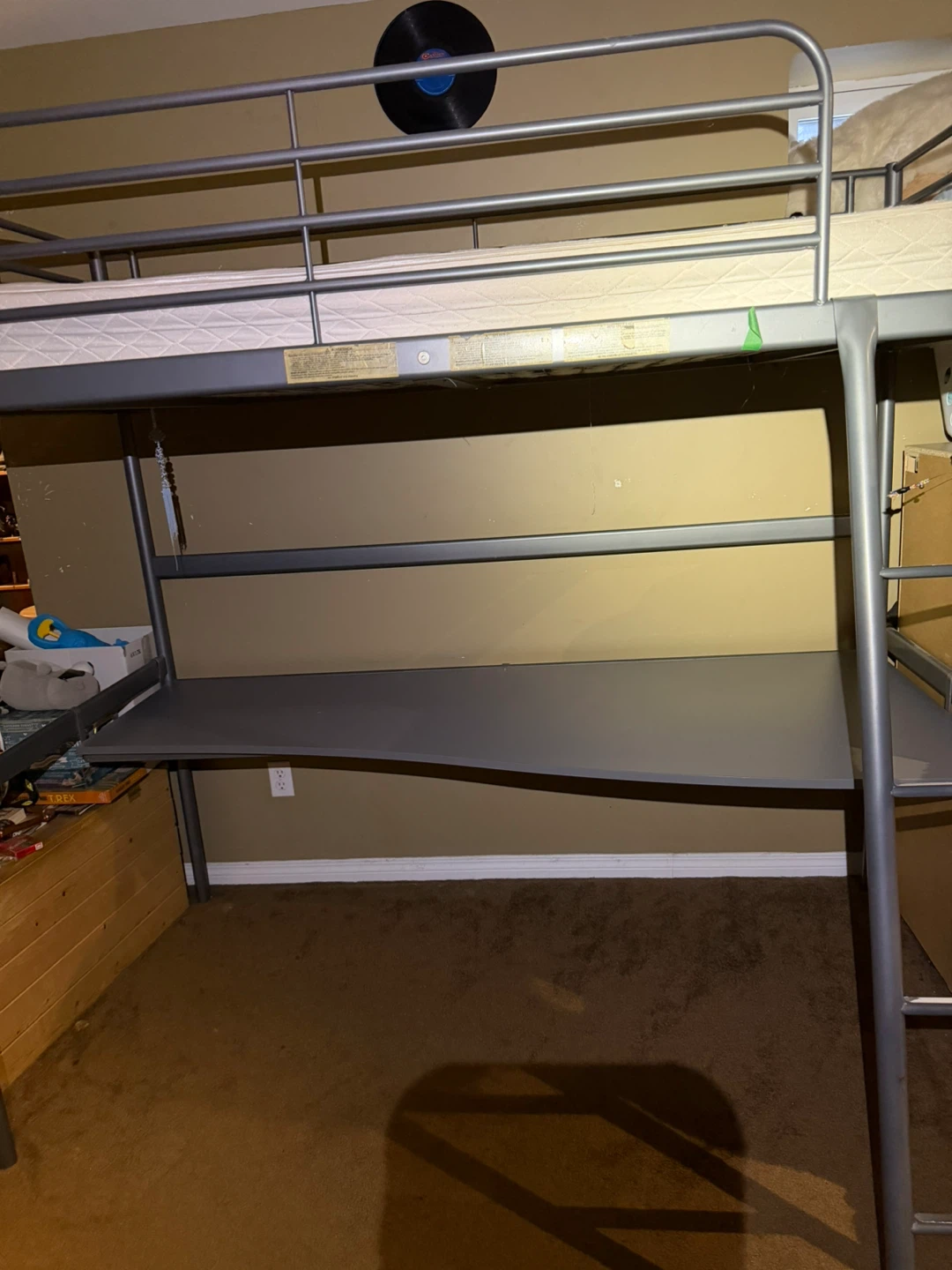 Metal Loft Bed with Built-in Desk - photo 3