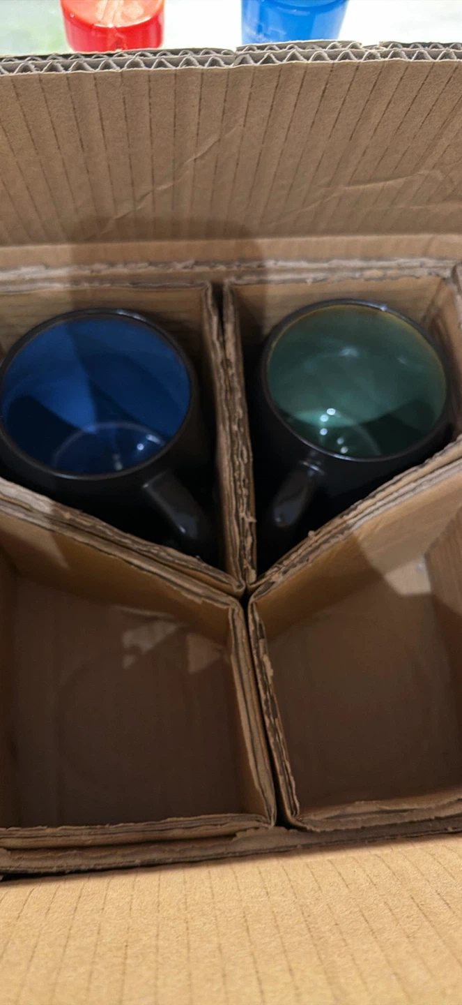 Set of 2 Matte Black Ceramic Mugs