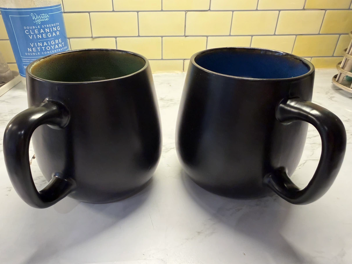 Set of 2 Matte Black Ceramic Mugs - photo 3
