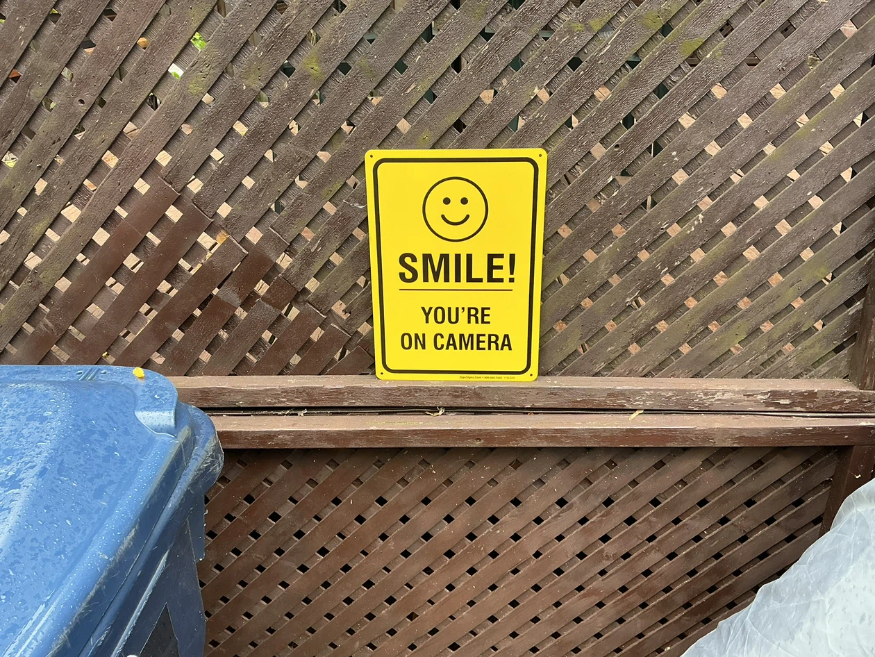 ‘SMILE YOU’RE ON CAMERA’ Tin Sign ! - photo 3