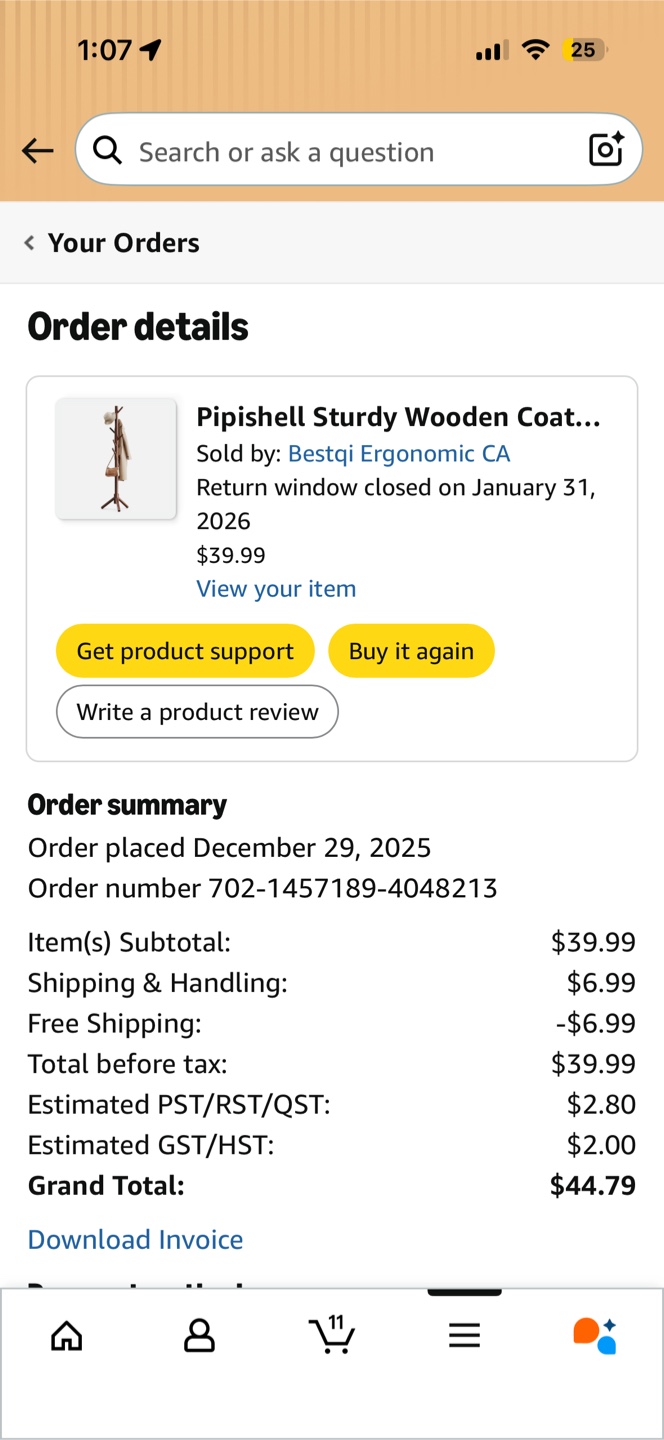 Pipishell 8-hook Freestanding Wooden Coat Rack - photo 3