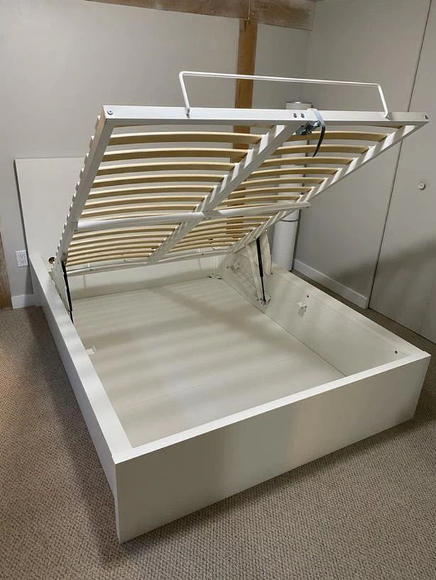 Double IKEA Full Malm Lift Up Storage Bed Frame