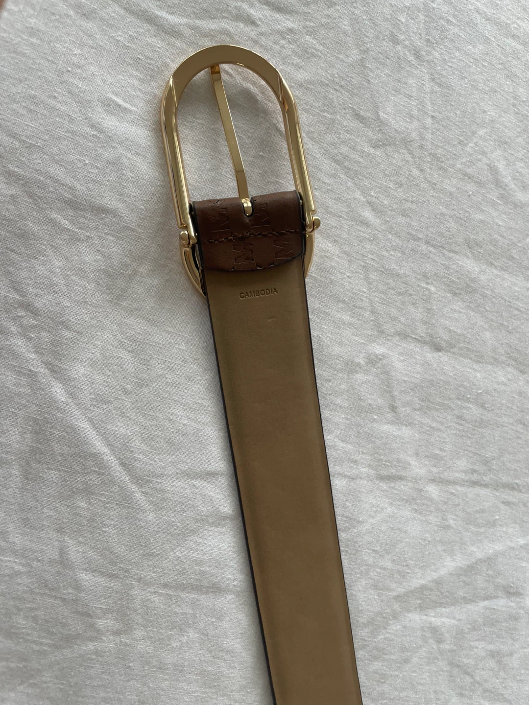 NEW Michael Kors Logo Embossed Brown Belt - photo 5