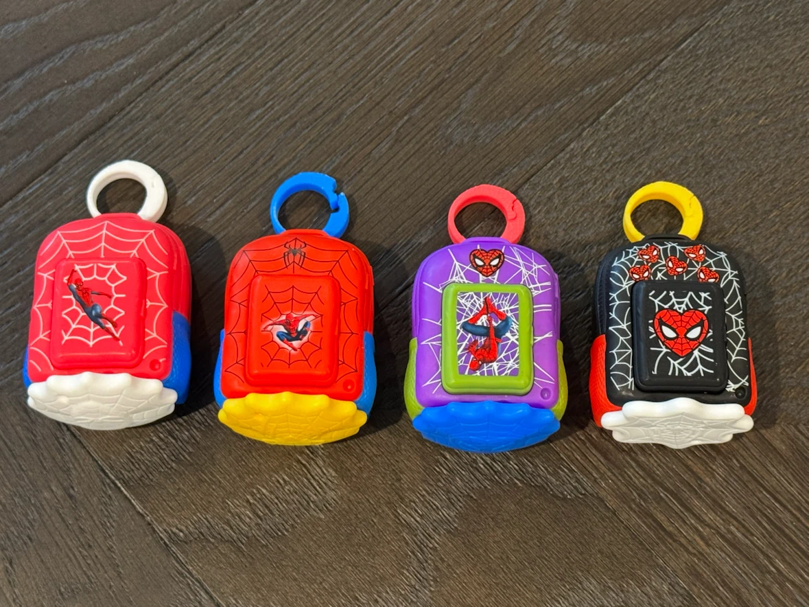 Set of 4 Spider-Man Backpack Clips