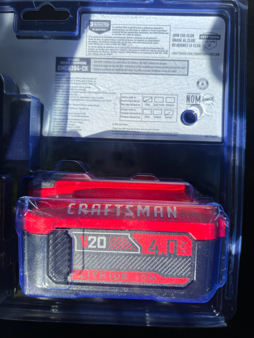 Craftsman Battery and Charger Set - photo 2