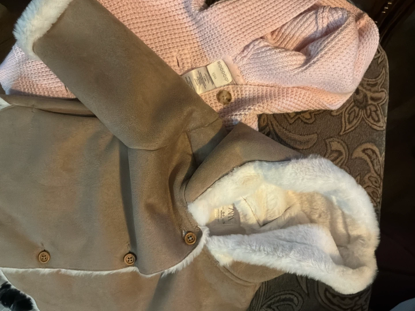 Zara and Rococo Baby Jacket and Cardigan Set