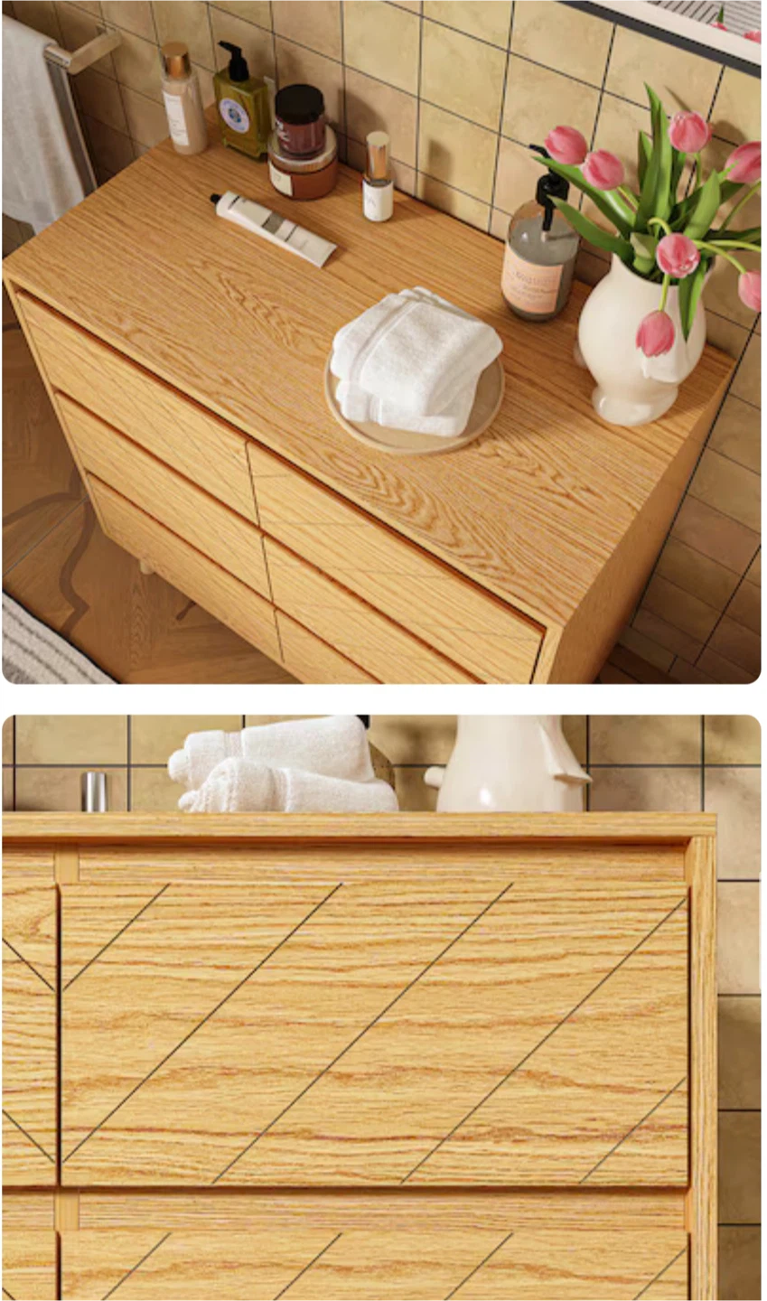 Modern light wood 6-drawer dresser - photo 3
