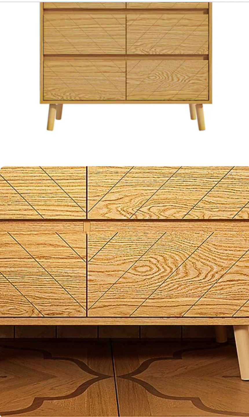 Modern light wood 6-drawer dresser - photo 4