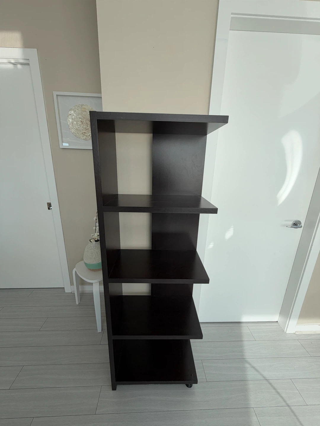 Dark Brown 5-Tier Bookshelf - photo 3
