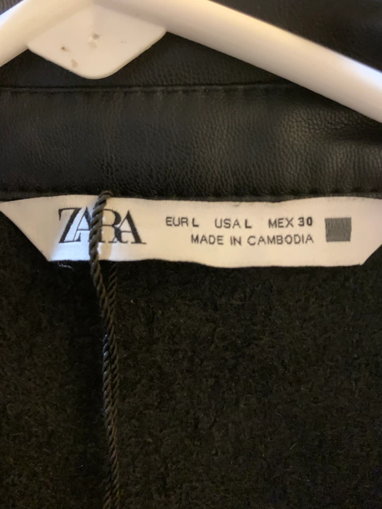Zara Black Faux Leather Shirt Jacket - photo 4