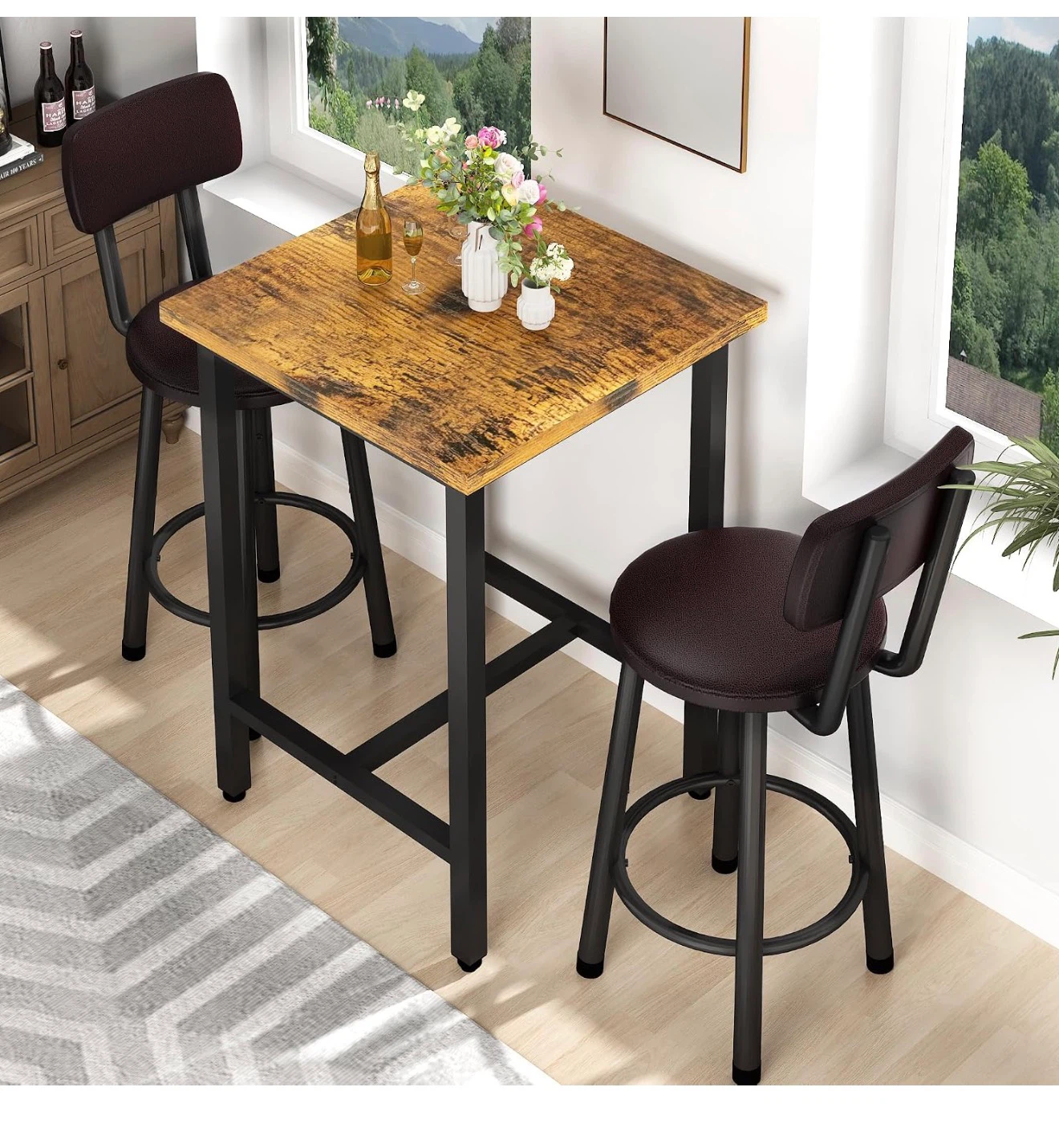 3-Piece Kitchen Bistro Table Set - photo 4