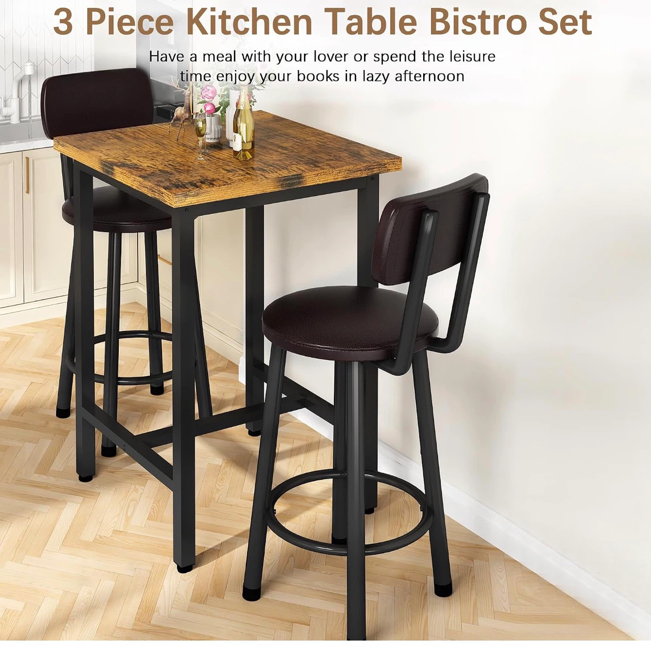 3-Piece Kitchen Bistro Table Set - photo 5