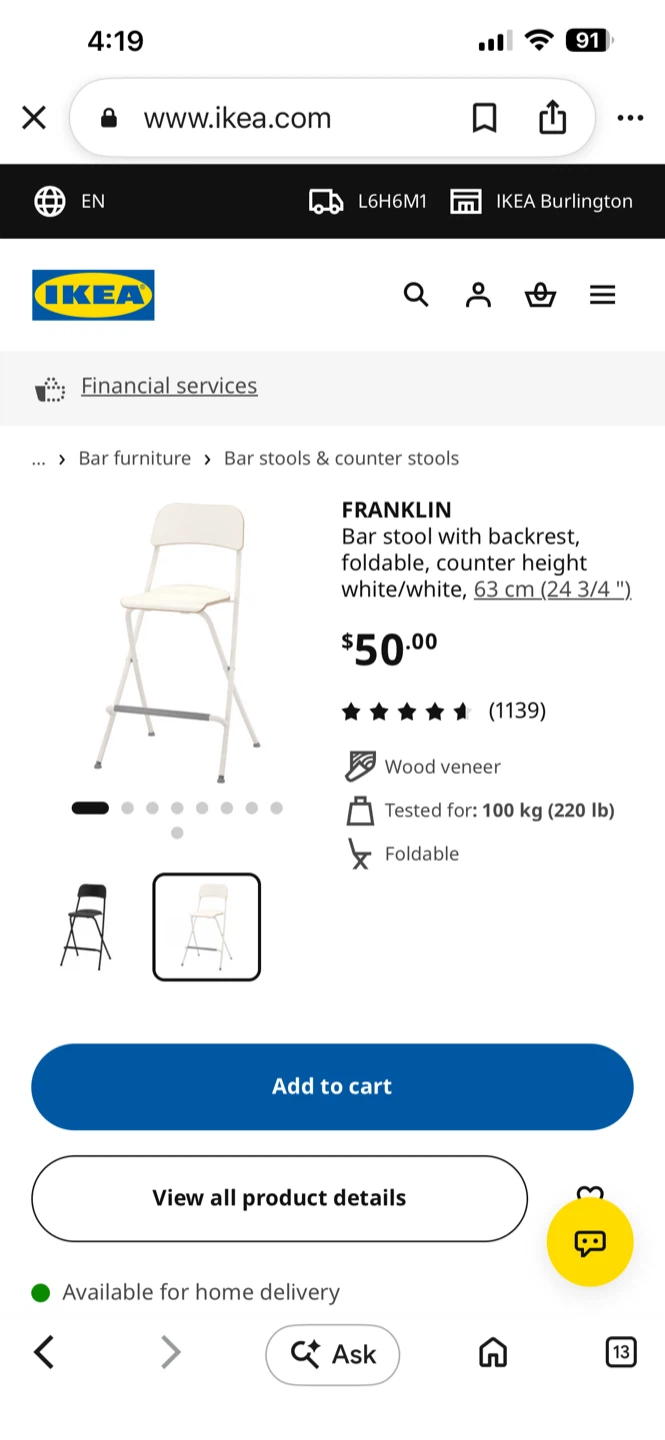 Folding Bar Stool - photo 4