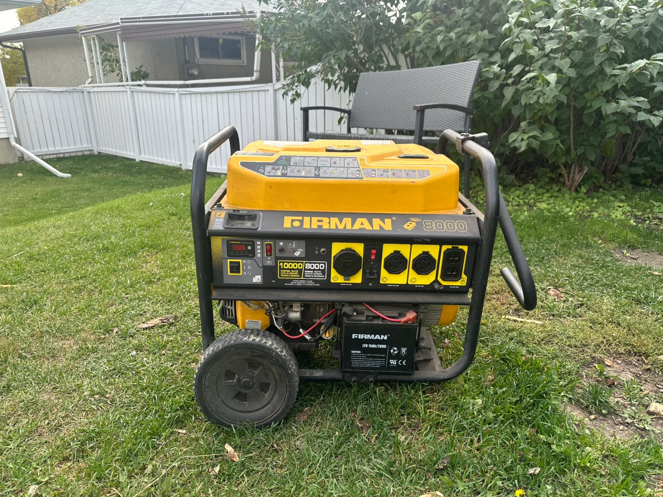 Forman 8000w gas generator with remote