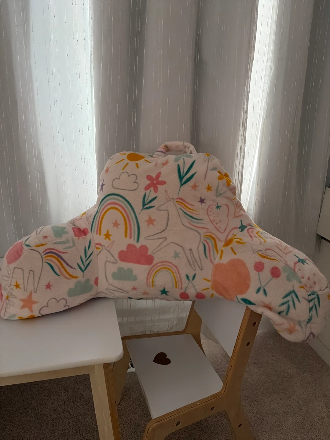 Unicorn Print Reading Pillow