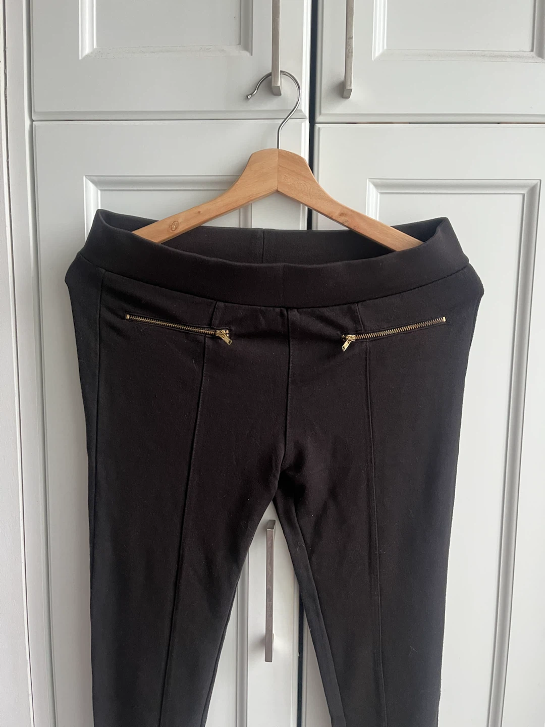 Wardrobe Black Zipper Detail Pants
