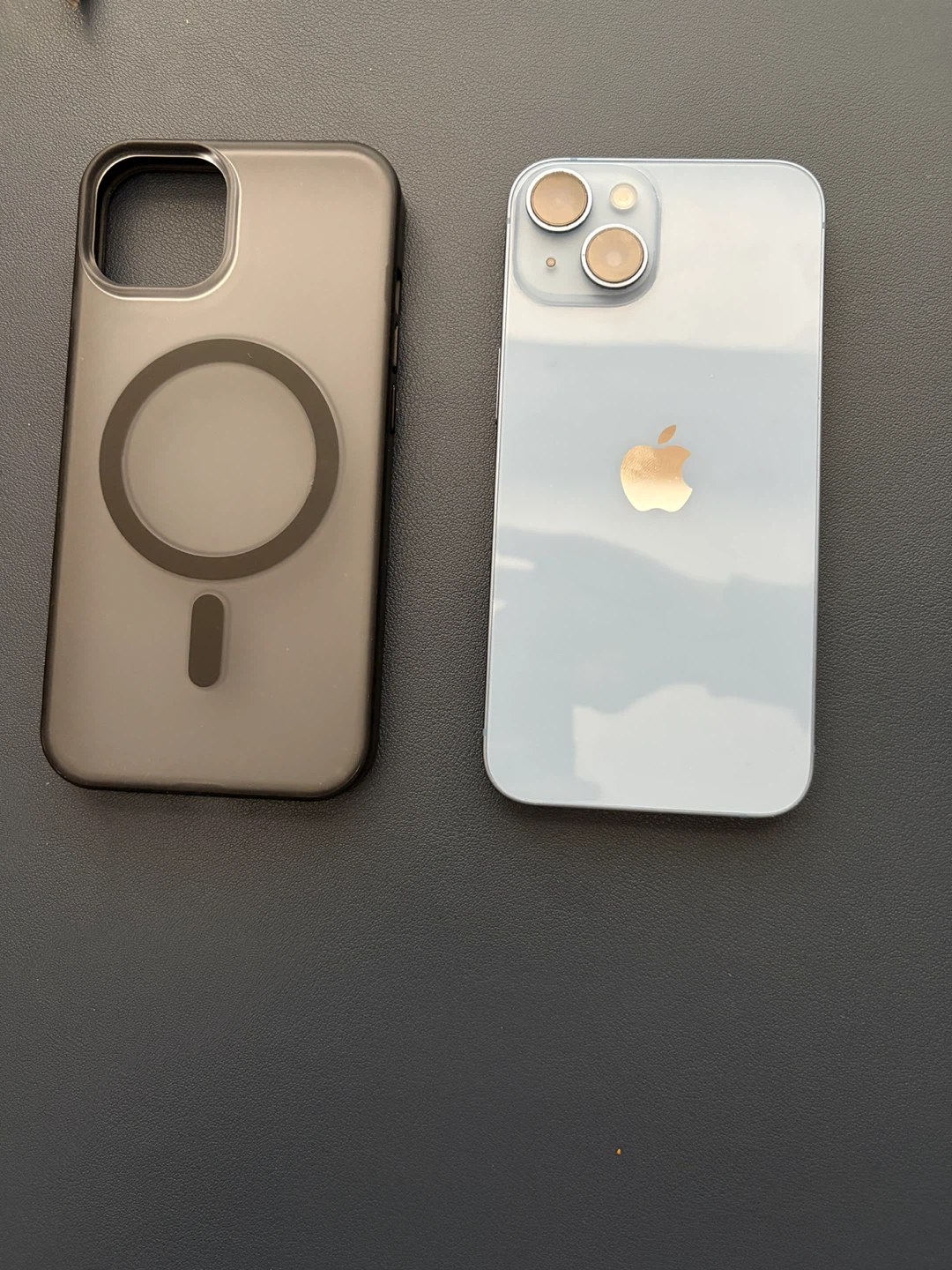Apple iPhone 14 Blue with MagSafe Case