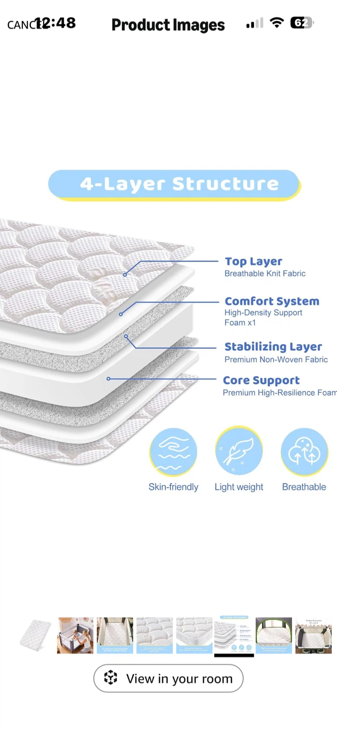 Vibe Bear Pack and Play Mattress Topper - photo 4