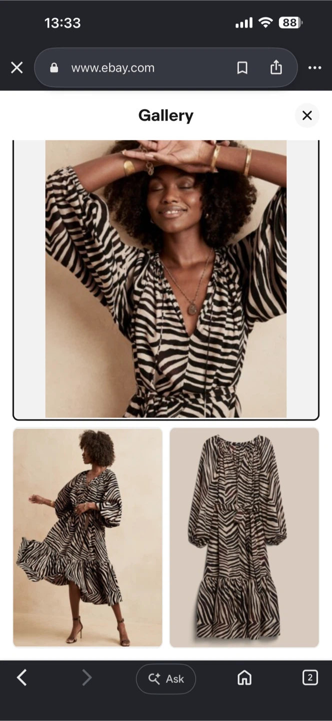Banana Republic Silk Midi Dress - XS (less than half price)