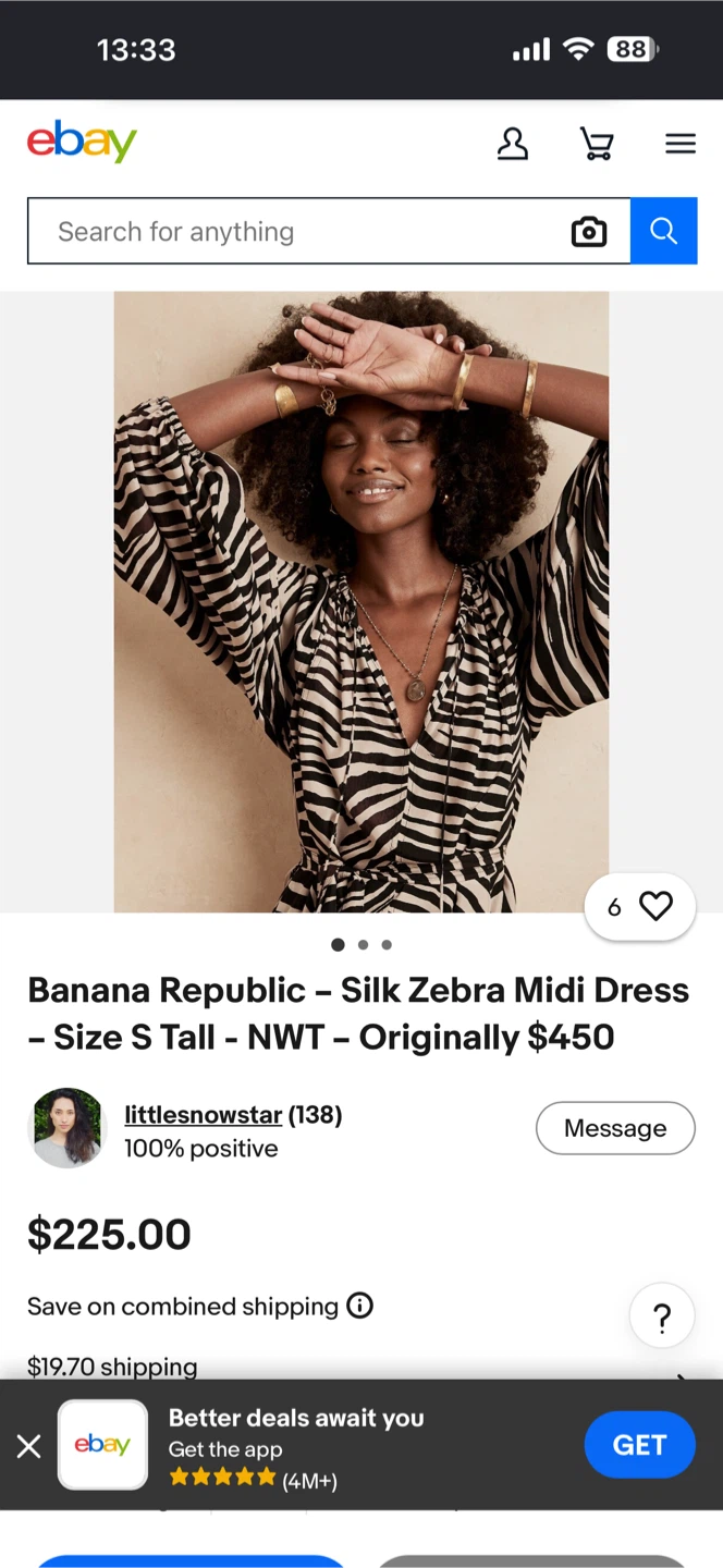 Banana Republic Silk Midi Dress - XS (less than half price) - photo 2