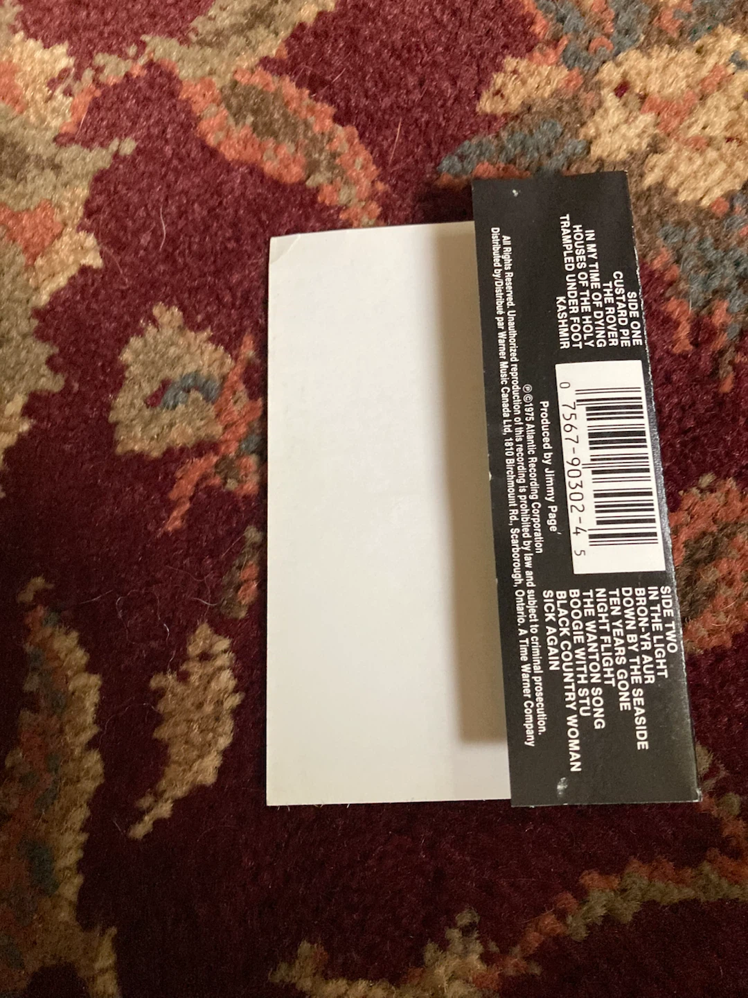 Led Zeppelin Physical Graffiti Cassette - Jacket Only - photo 2