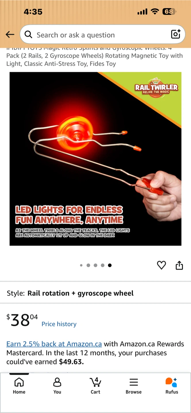 ArtCreativity Retro Light Up Rail Twirlers, Set of 2 - photo 2