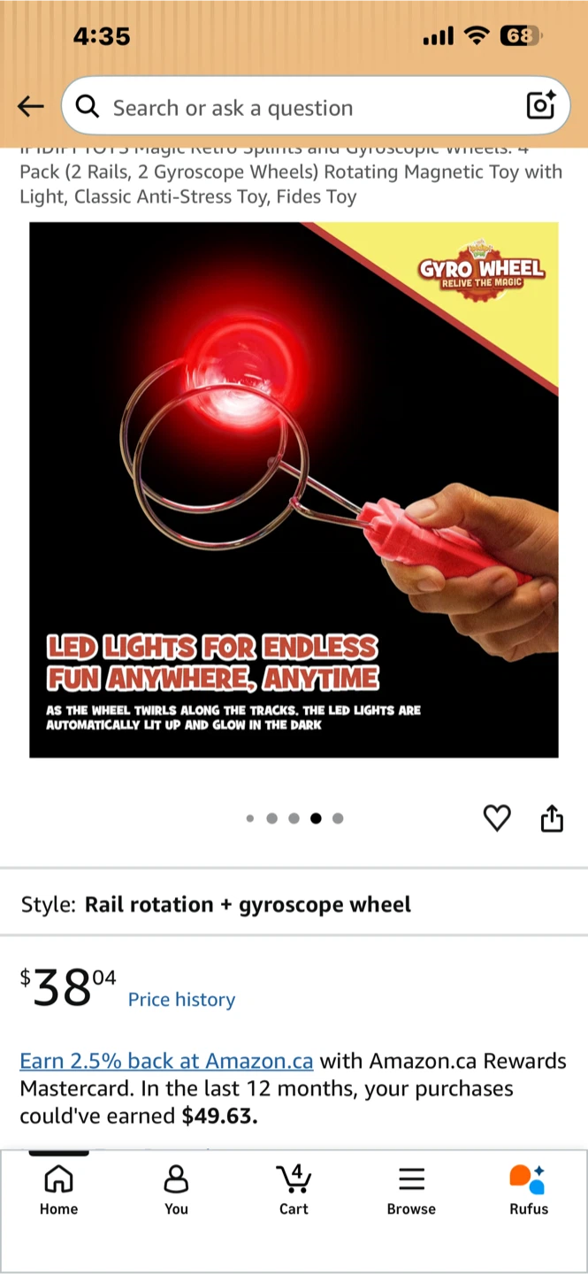 ArtCreativity Retro Light Up Rail Twirlers, Set of 2 - photo 3