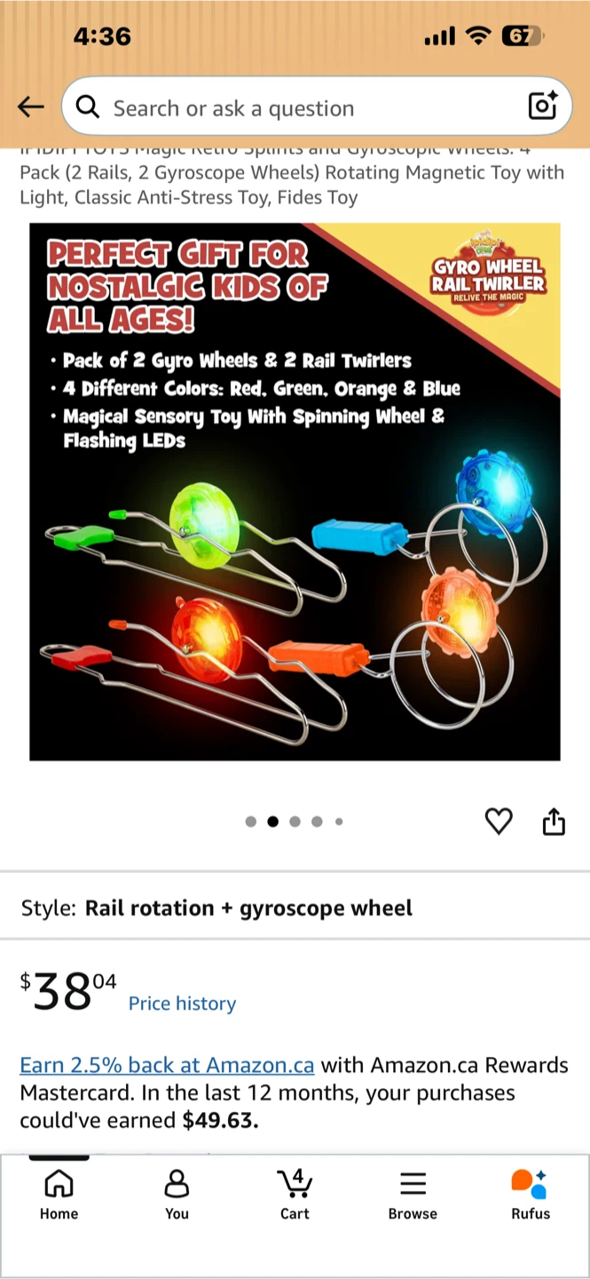ArtCreativity Retro Light Up Rail Twirlers, Set of 2 - photo 5