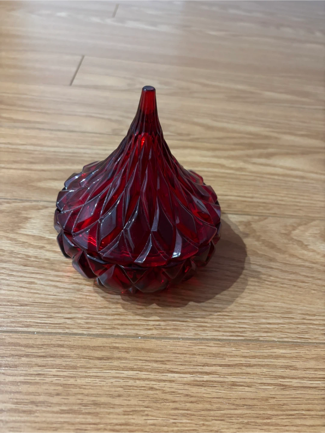 Vintage Ruby Red Glass Hershey Kiss Candy Dish