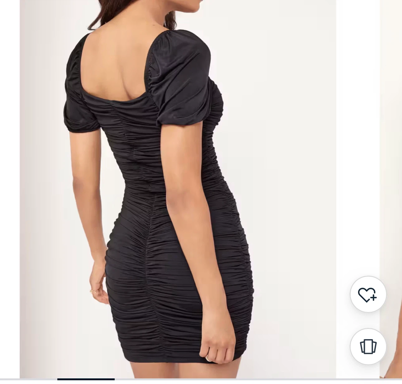 Lipsy Black Ruched Dress US 8 - worn once (less than half price) - photo 2