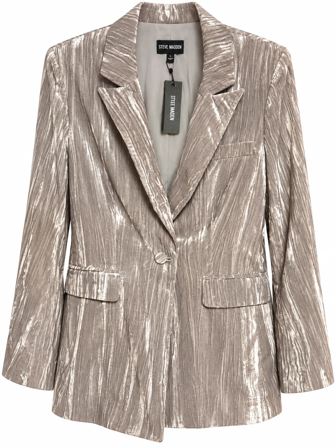 Steve Madden Metallic Crushed Velvet Blazer – New With Tags