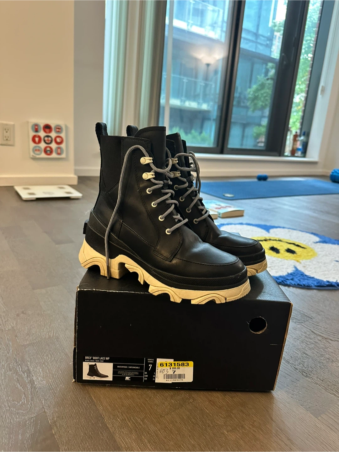 Sorel Brex Lace Waterproof Boots Black Size 7