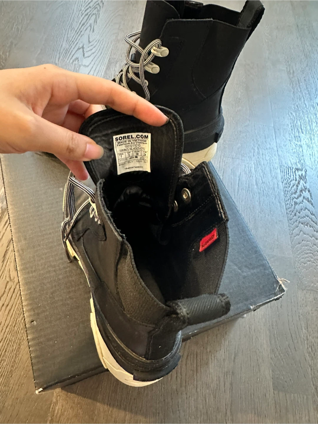 Sorel Brex Lace Waterproof Boots Black Size 7 - photo 4