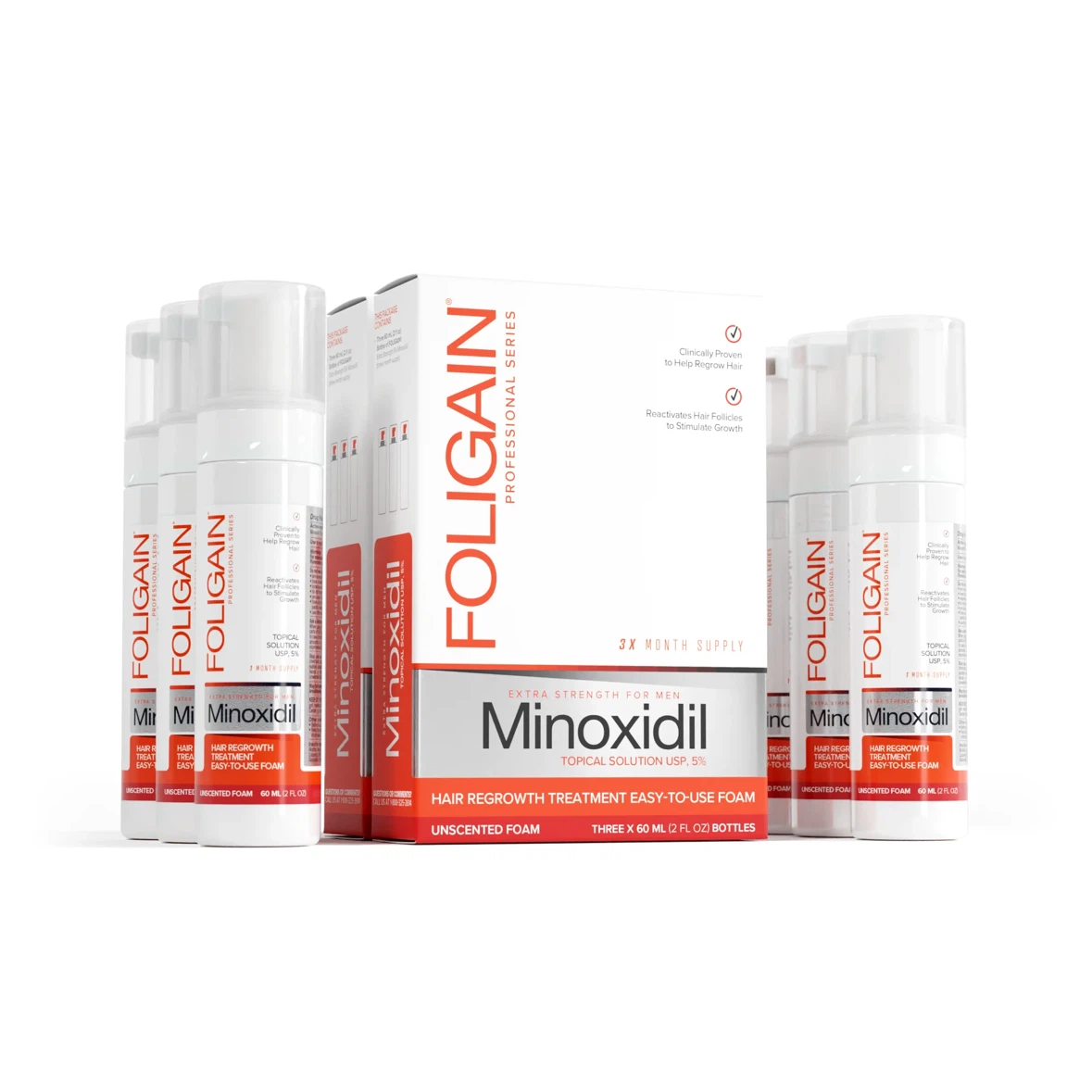 Foligain Minoxidil 5% Foam 6 Month Supply