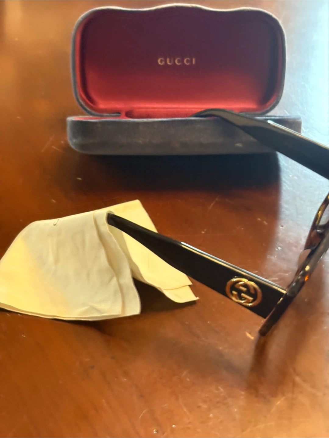 Gucci Tortoiseshell Sunglasses with Case